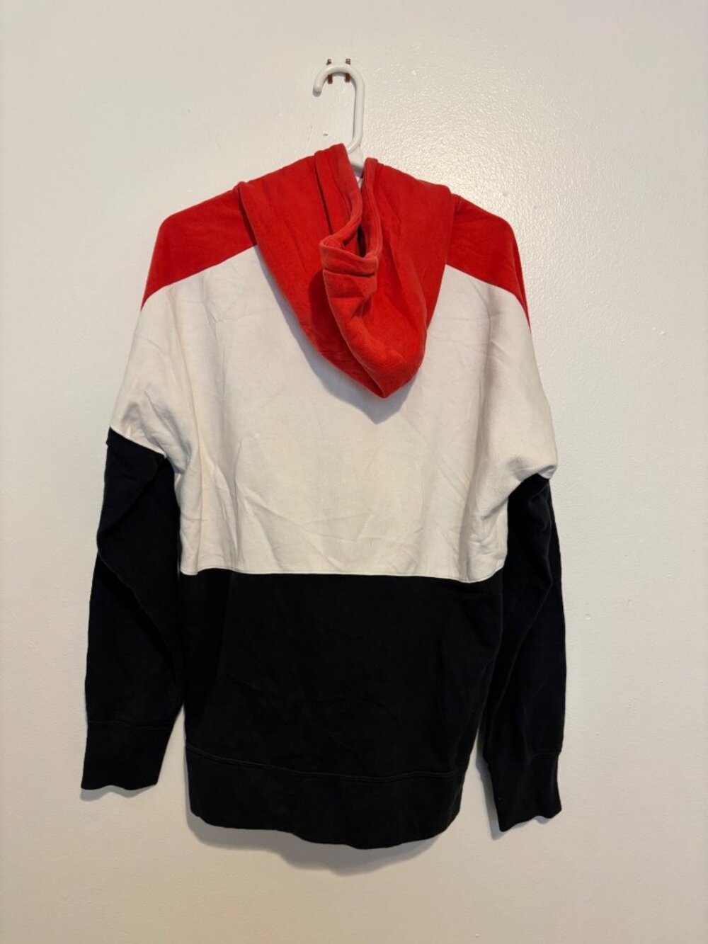 Nike Air 2018 Hoodie L Red White Black Colorblock Retro Y2K Streetwear - Picture 3 of 3